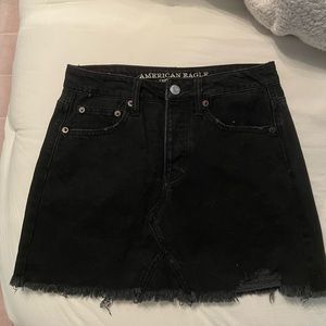 American Eagle Black Denim Skirt